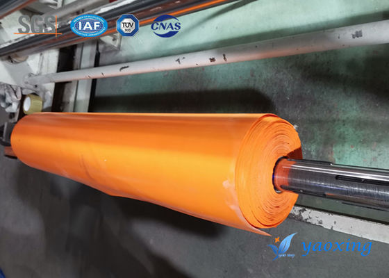 Metro İçin Yanmaz 0.8mm Turuncu Silikon Kaplı Fiberglas Yaşlanma Direnci